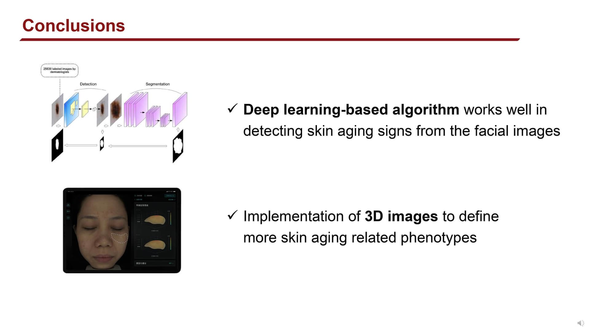 Quantifying facial skin aging signs by deep learning-based algorithm (2022) - Page 13