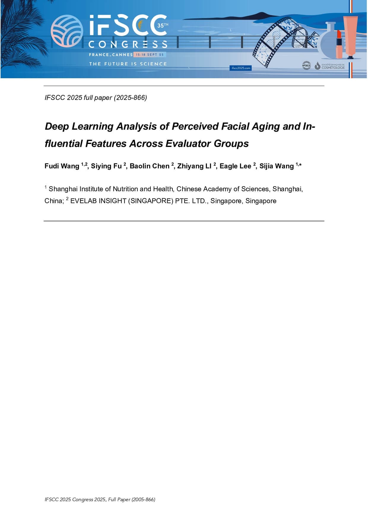 Deep Learning Analysis of Perceived Facial Aging and Influential Features Across Evaluator Groups - Page 1
